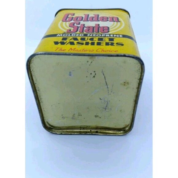 Vintage Golden State Can For Faucet Washers Advertising with some washers READ - Picture 6 of 9
